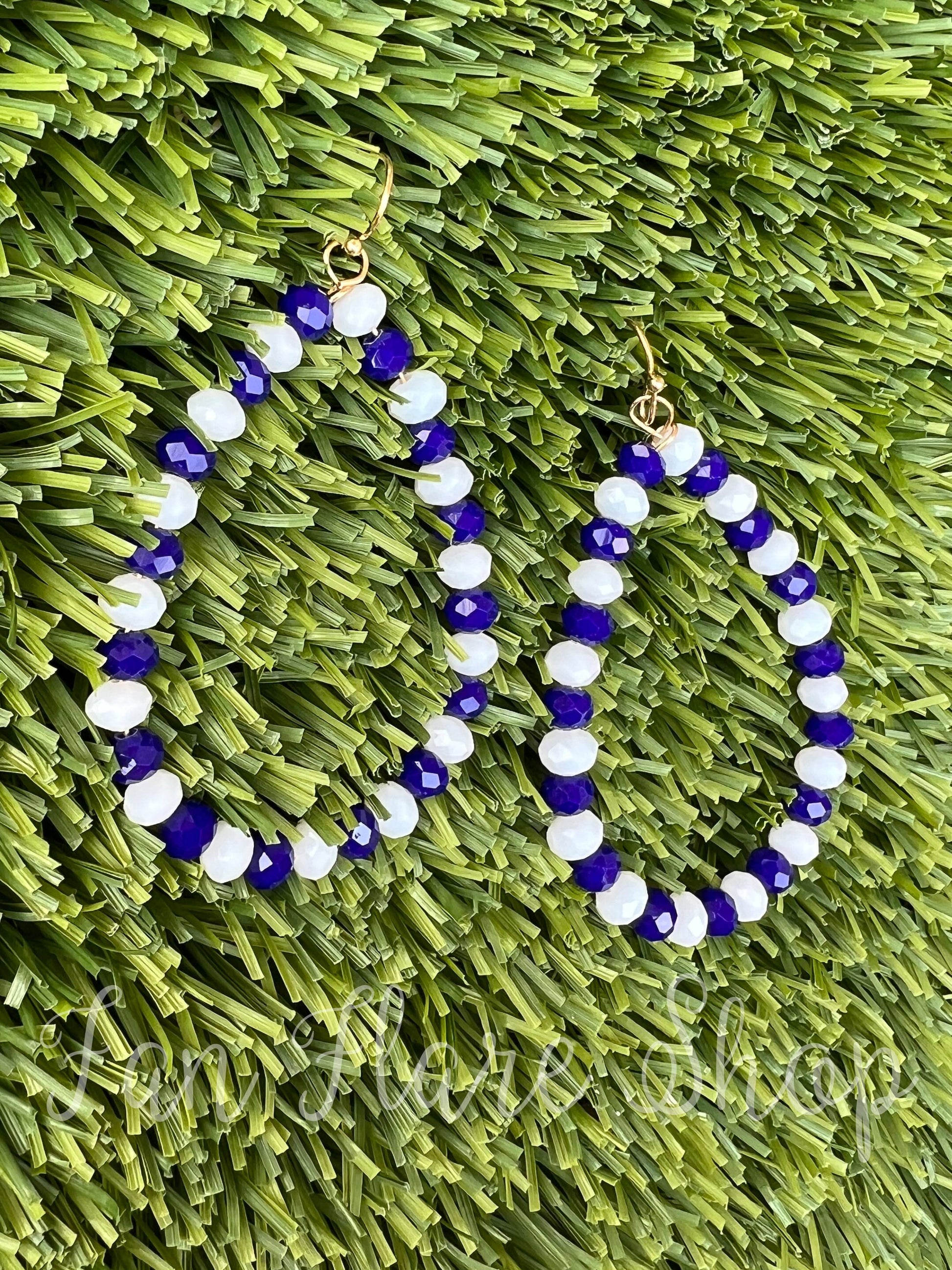 Teardrop Beaded Game Day Earrings / Team Colors