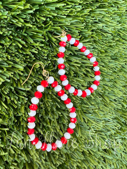 Teardrop Beaded Game Day Earrings / Team Colors