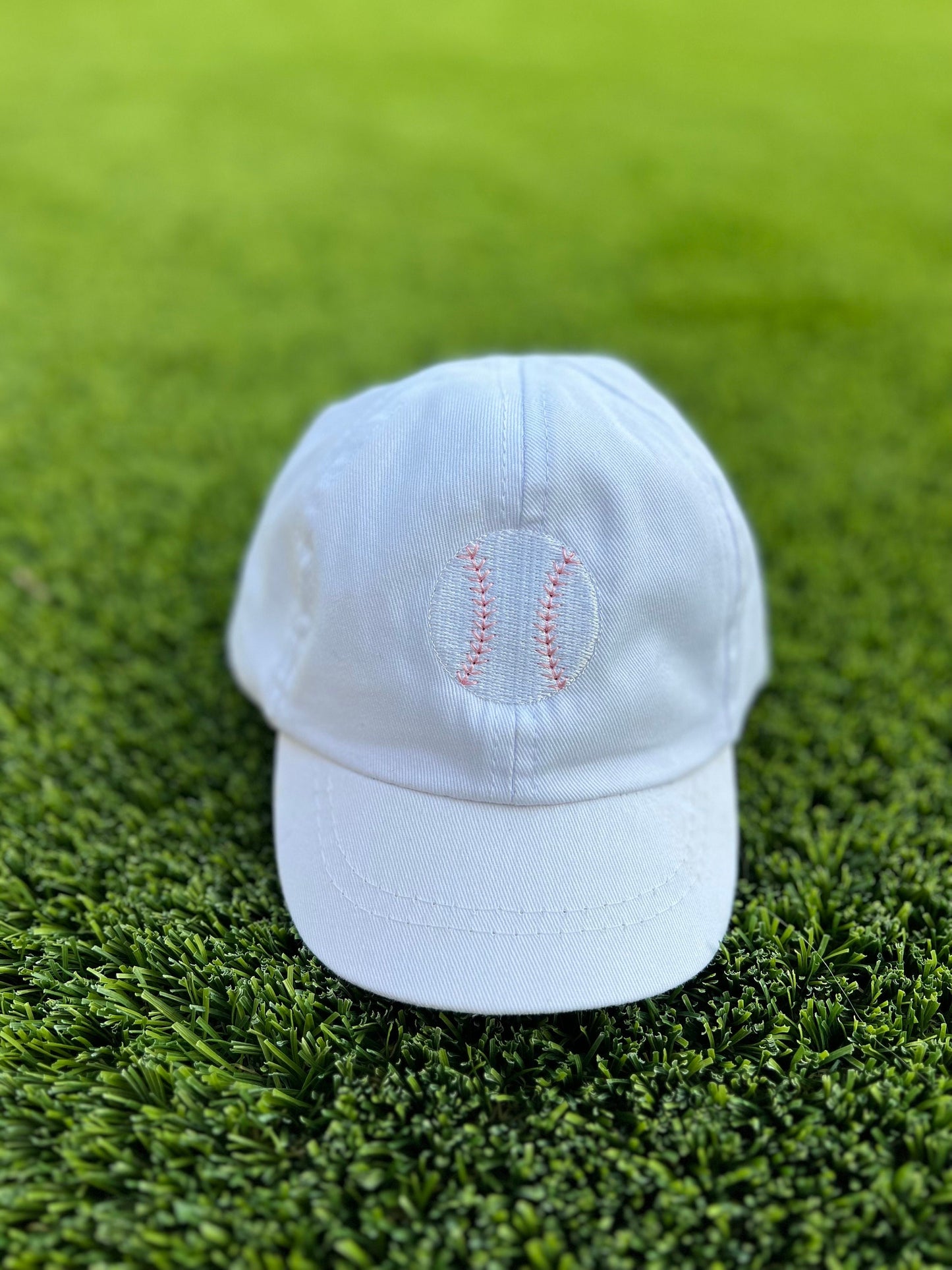 Infant White Baseball Hat / Pink / White / Game Day