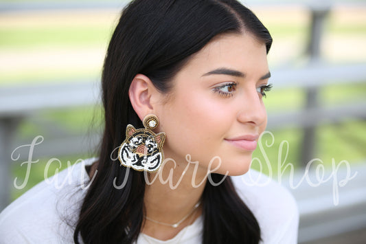 Tiger Game Day Earrings, Tiger Earrings