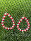 Teardrop Beaded Game Day Earrings / Team Colors