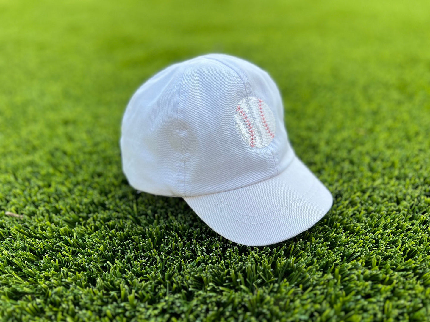 Infant White Baseball Hat / Pink / White / Game Day