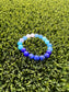 Blue Bead Game Day Bracelet / Natural Stone / Team Colors