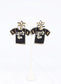 Beaded LET'S GO Football Jersey Game Day Earrings |