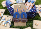 The Navy and Orange Stripe Collection | Game Day Clay Statement Earrings