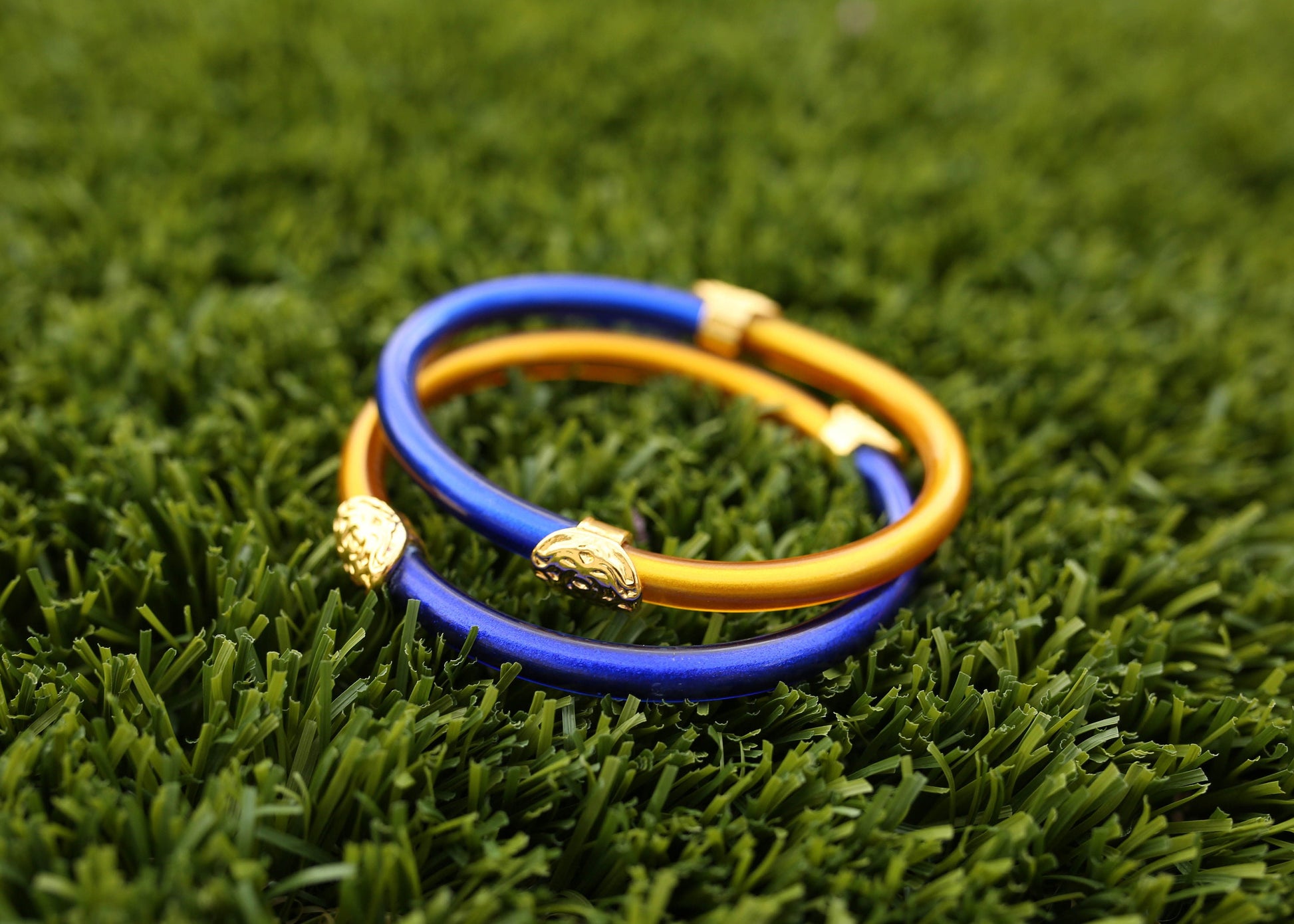 Blue and Gold Color Block Game Day Bangle