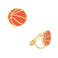 Girls Basketball Clip On Earrings
