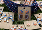 The Navy and Orange Stripe Collection | Game Day Clay Statement Earrings