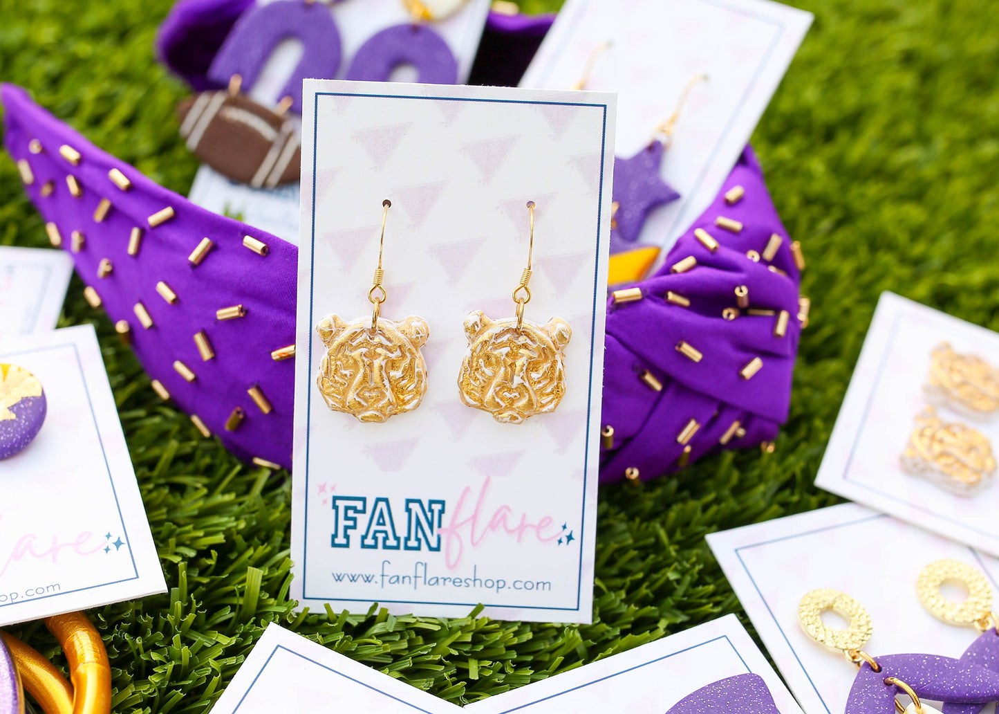 Purple and Gold Collection | Game Day Earrings
