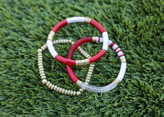 Game Day Football Stretch Bracelet Set of 3