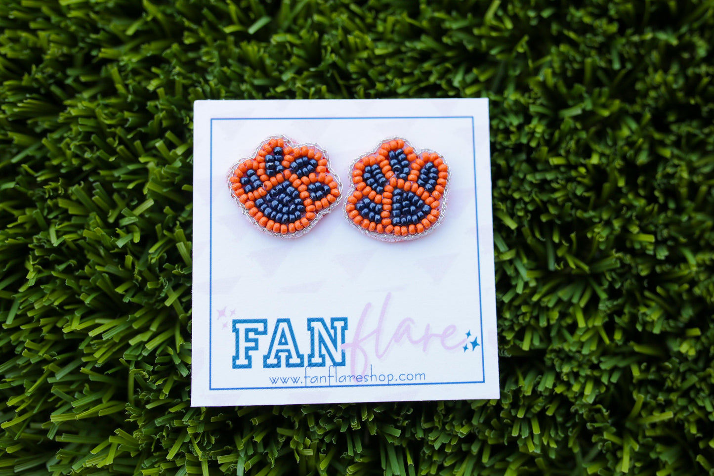 Paw Print Game Day Earrings / Team Colors