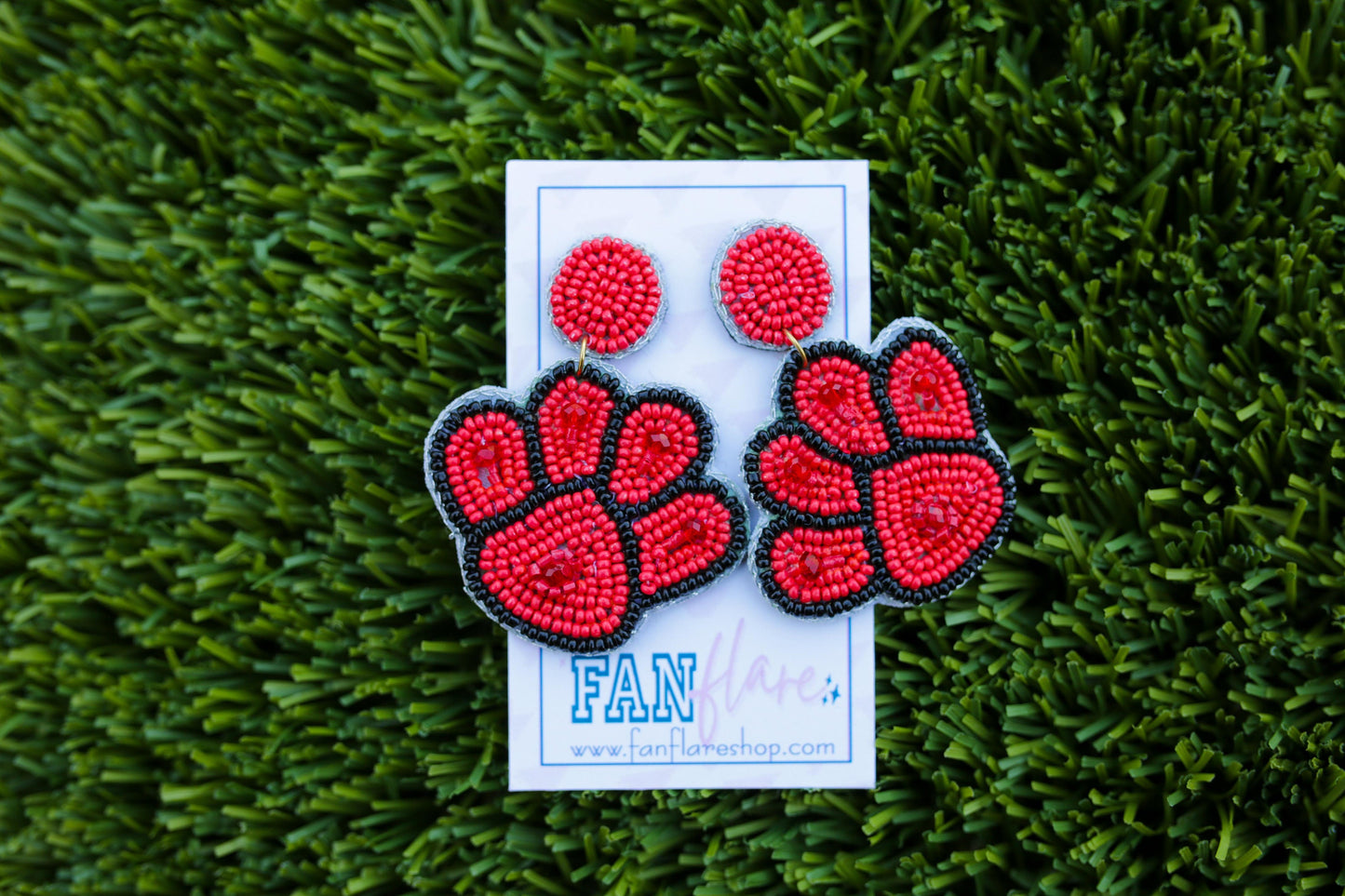 Paw Print Game Day Earrings / Team Colors