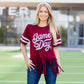 Game Day Fringe Sequin Shirt | Burgundy