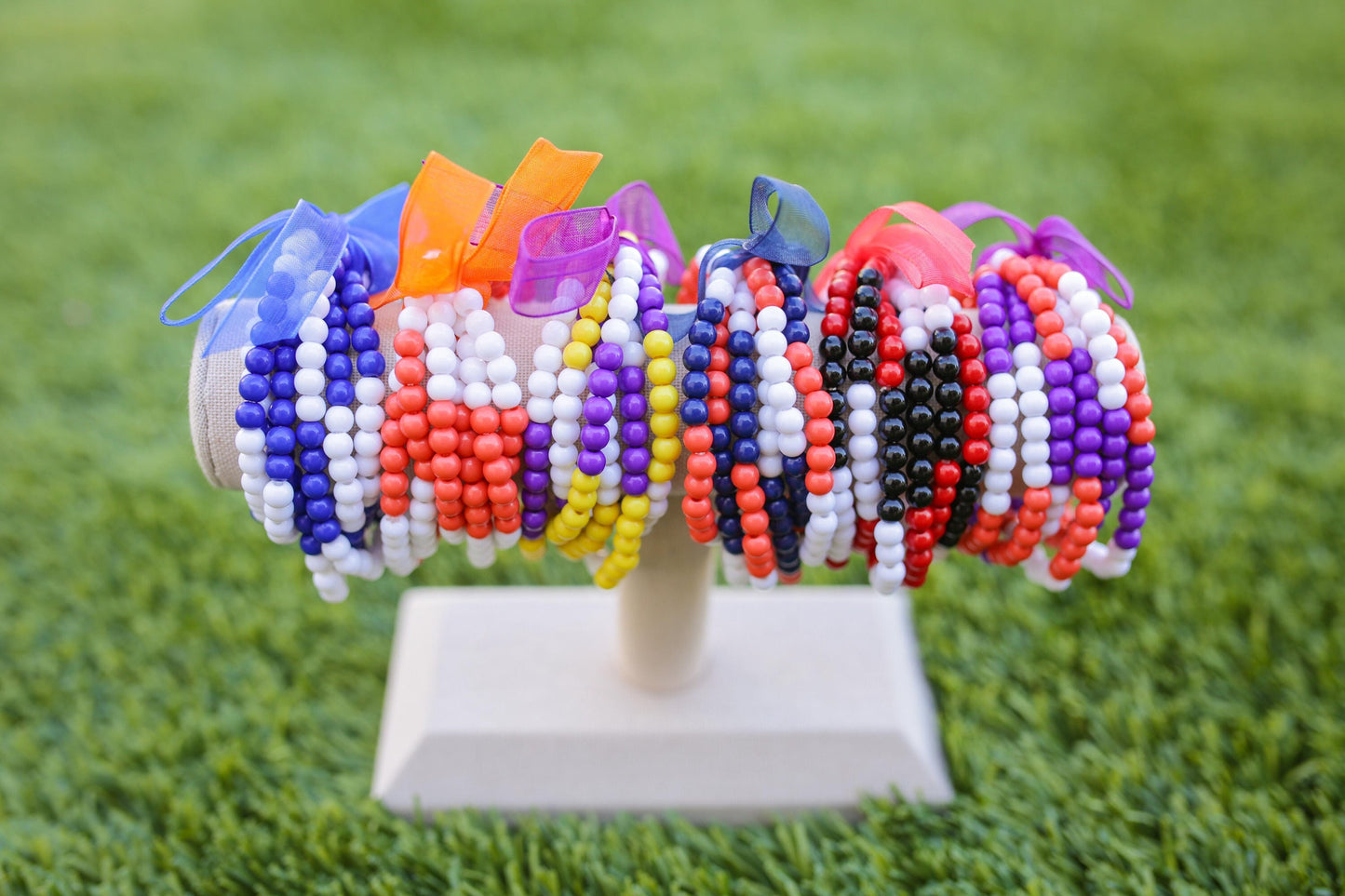 Game Day Football Stretch Bracelet Set of 6