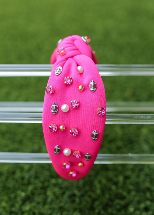 Football Studded Game Day Headband | Choose Your Team Color