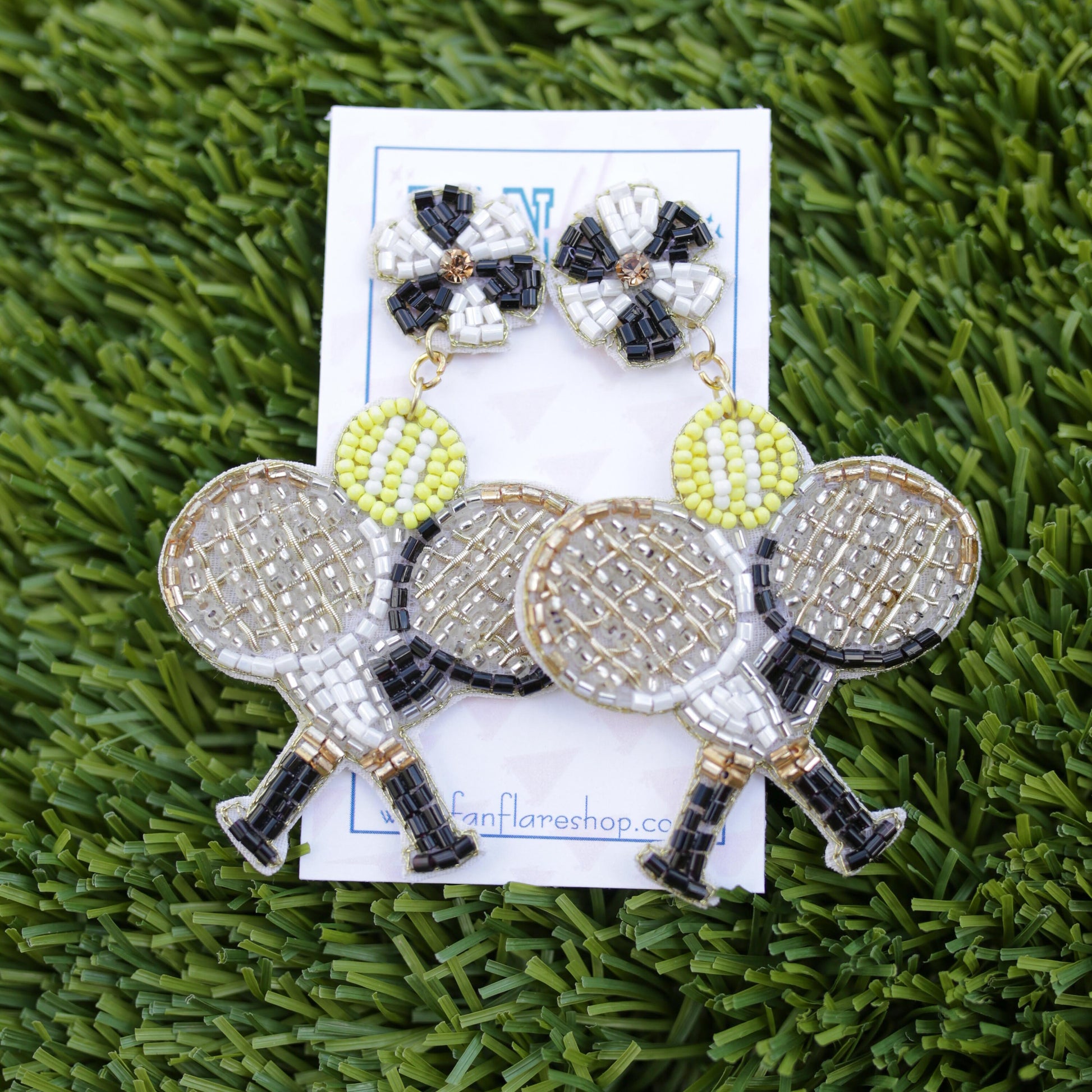 Tennis Collection Beaded Game Day Earrings