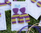 Purple + Gold Striped Collection | Game Day Earrings