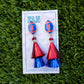 Football Earrings, Game Day Earrings, Tassel Earrings, Team Color Earrings