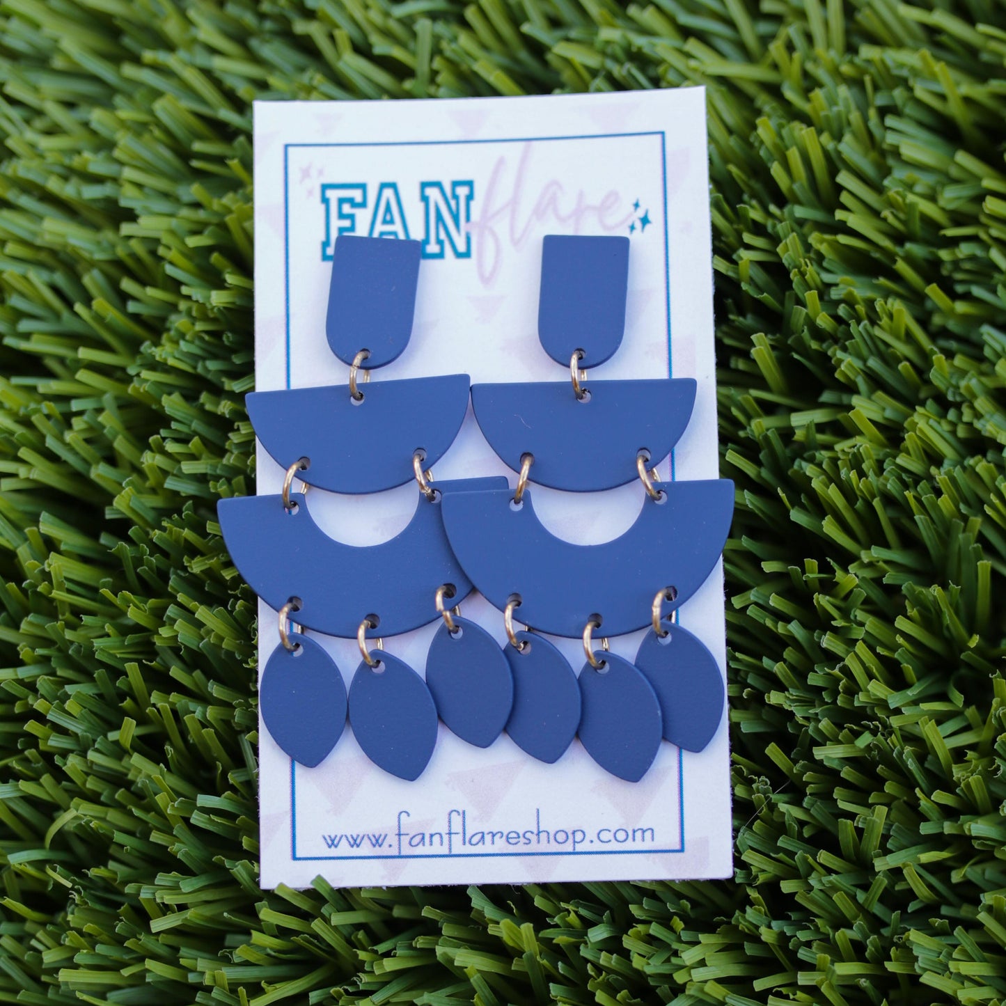 Tiered Game Day Statement Earrings