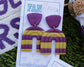Purple + Gold Striped Collection | Game Day Earrings
