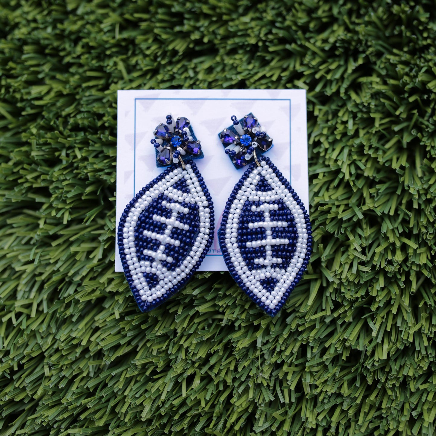 Beaded Football Game Day Earring Collection