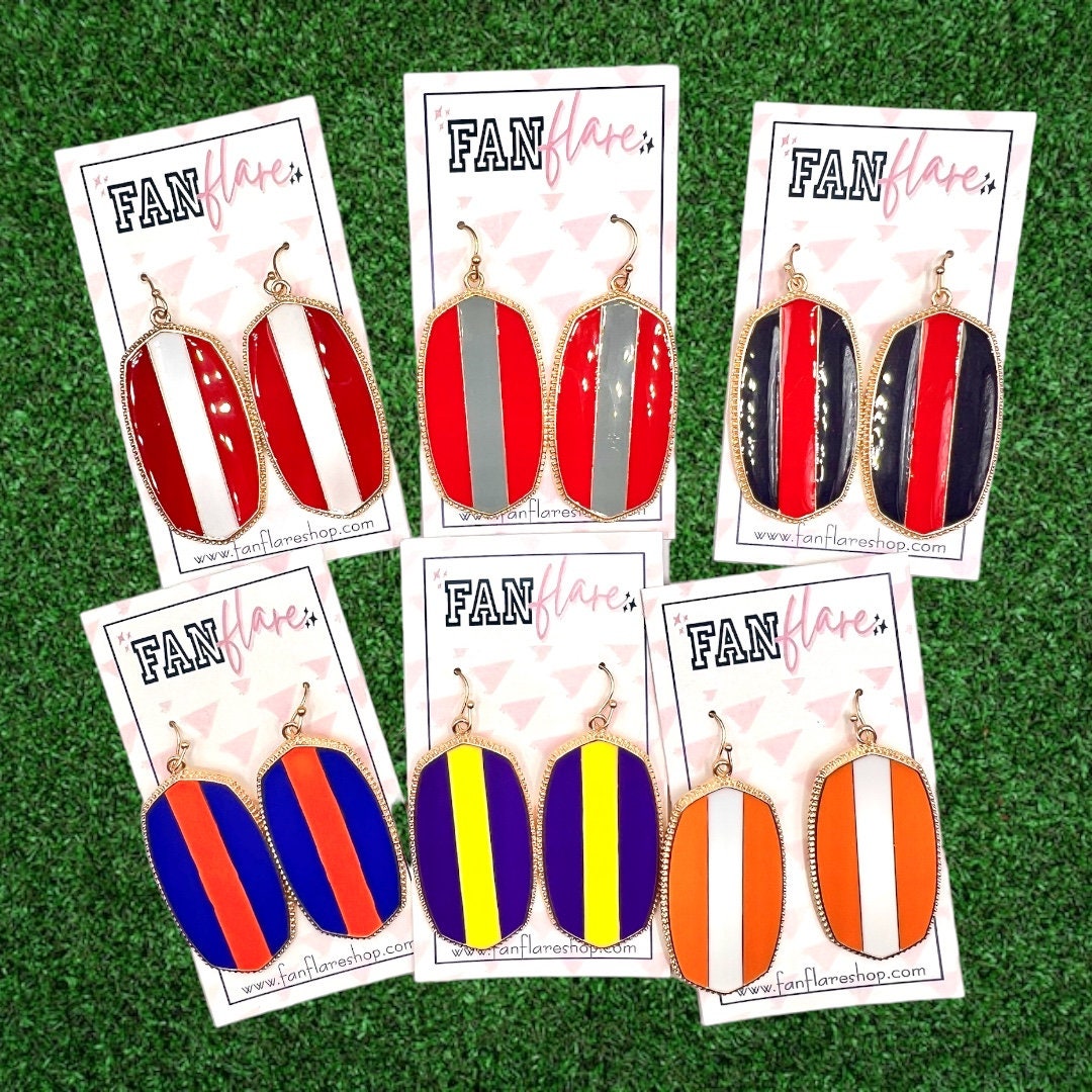 Game Day Color Block Earrings / Team Colors