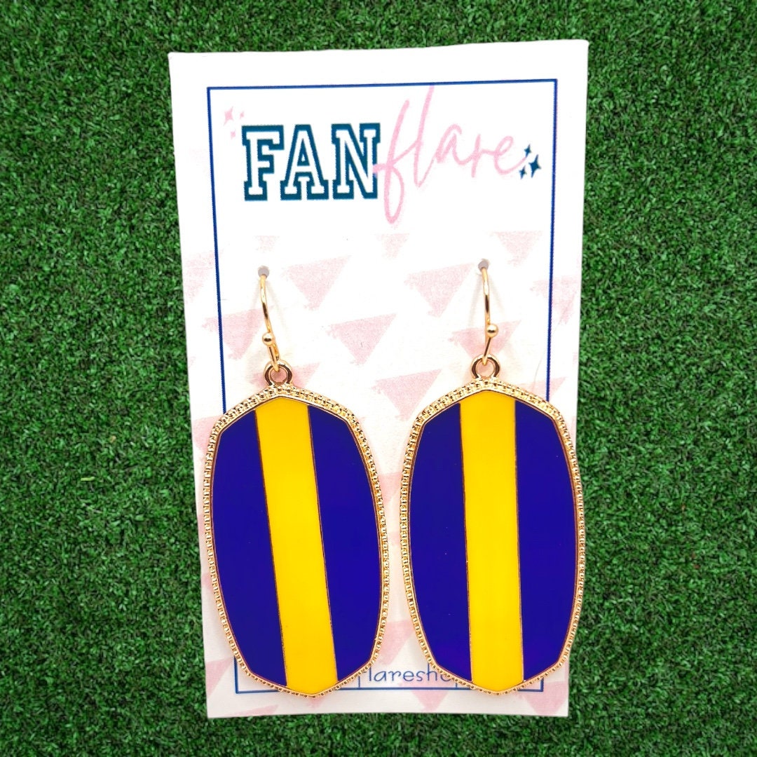 Game Day Color Block Earrings / Team Colors