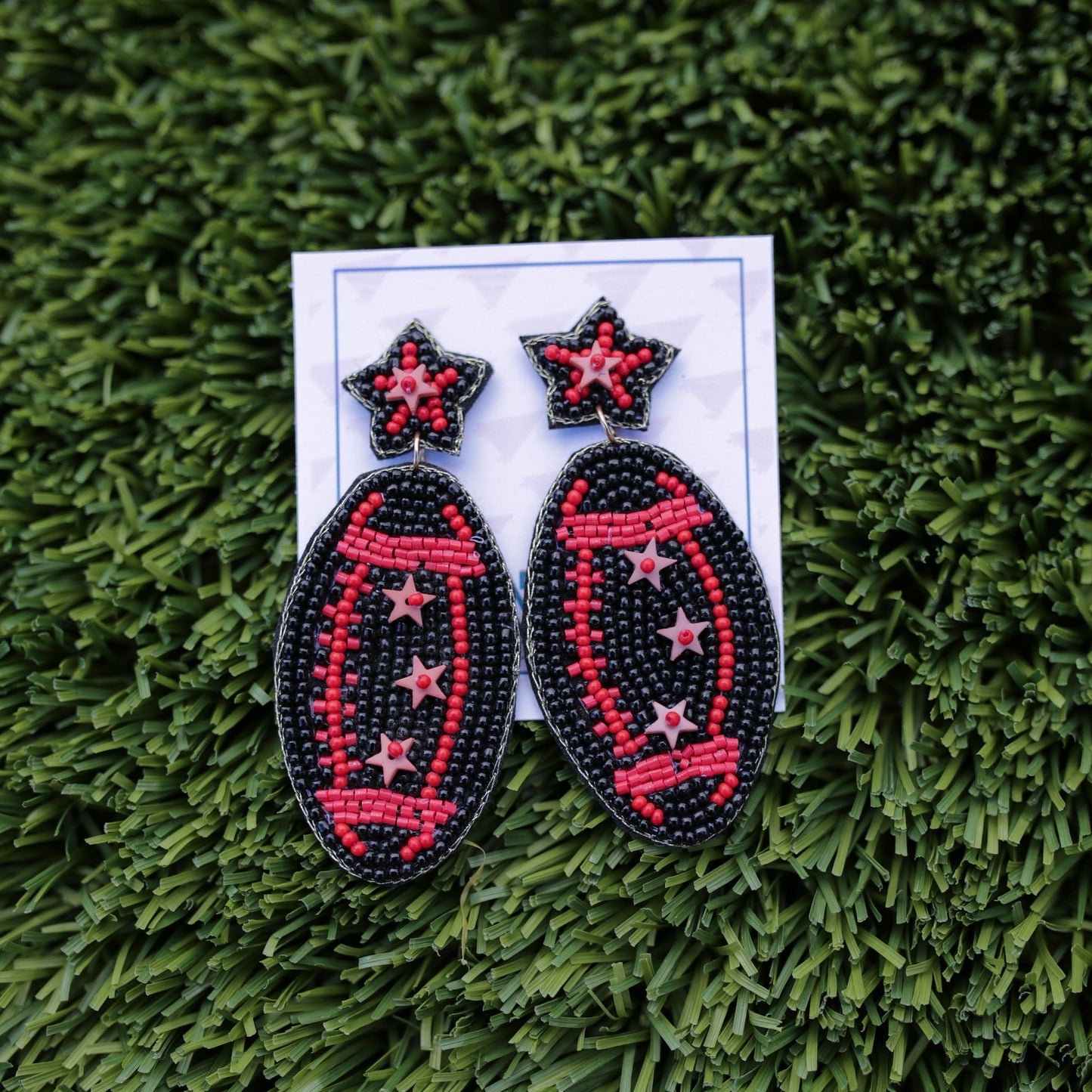 Beaded Football Game Day Earring Collection