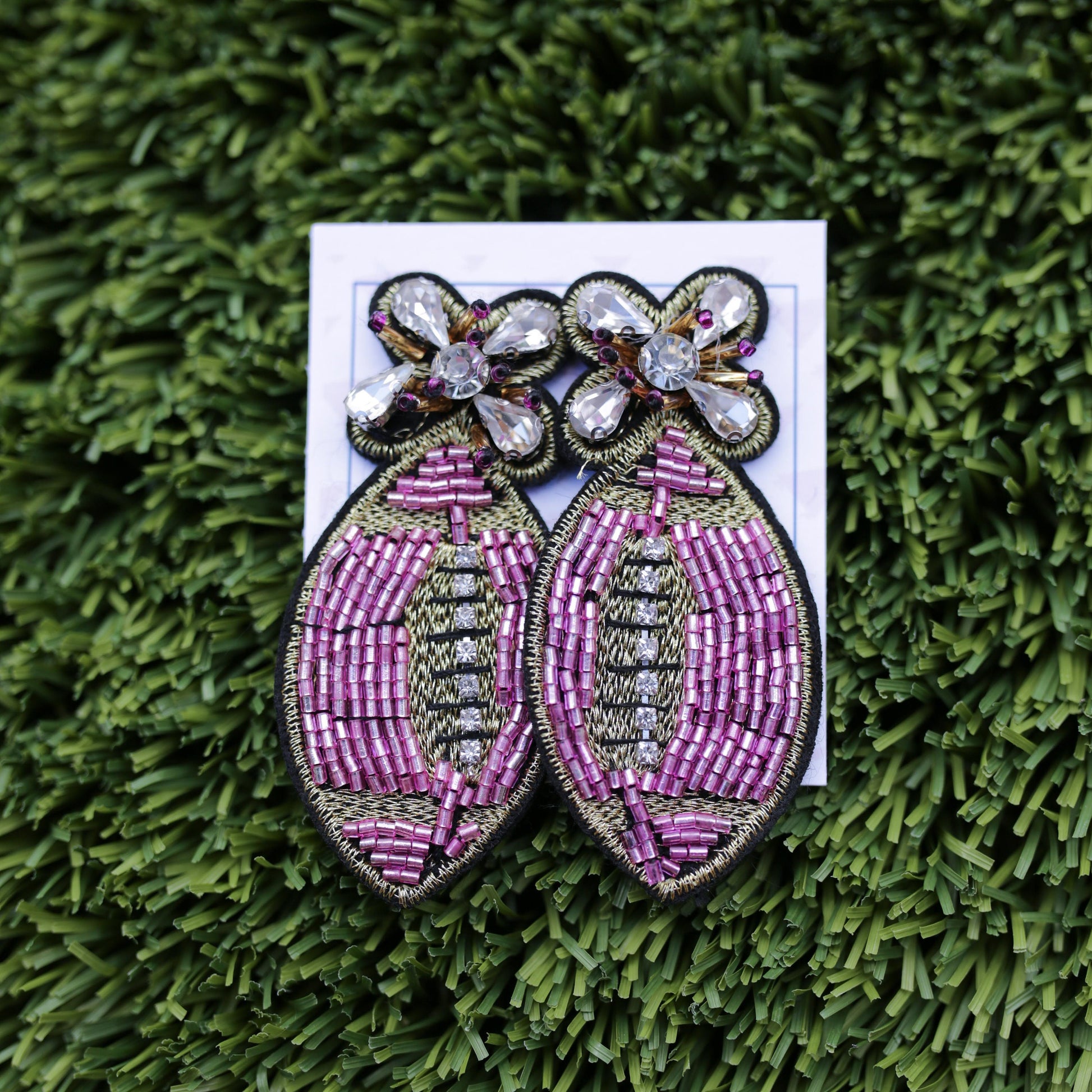 Beaded Football Game Day Earring Collection