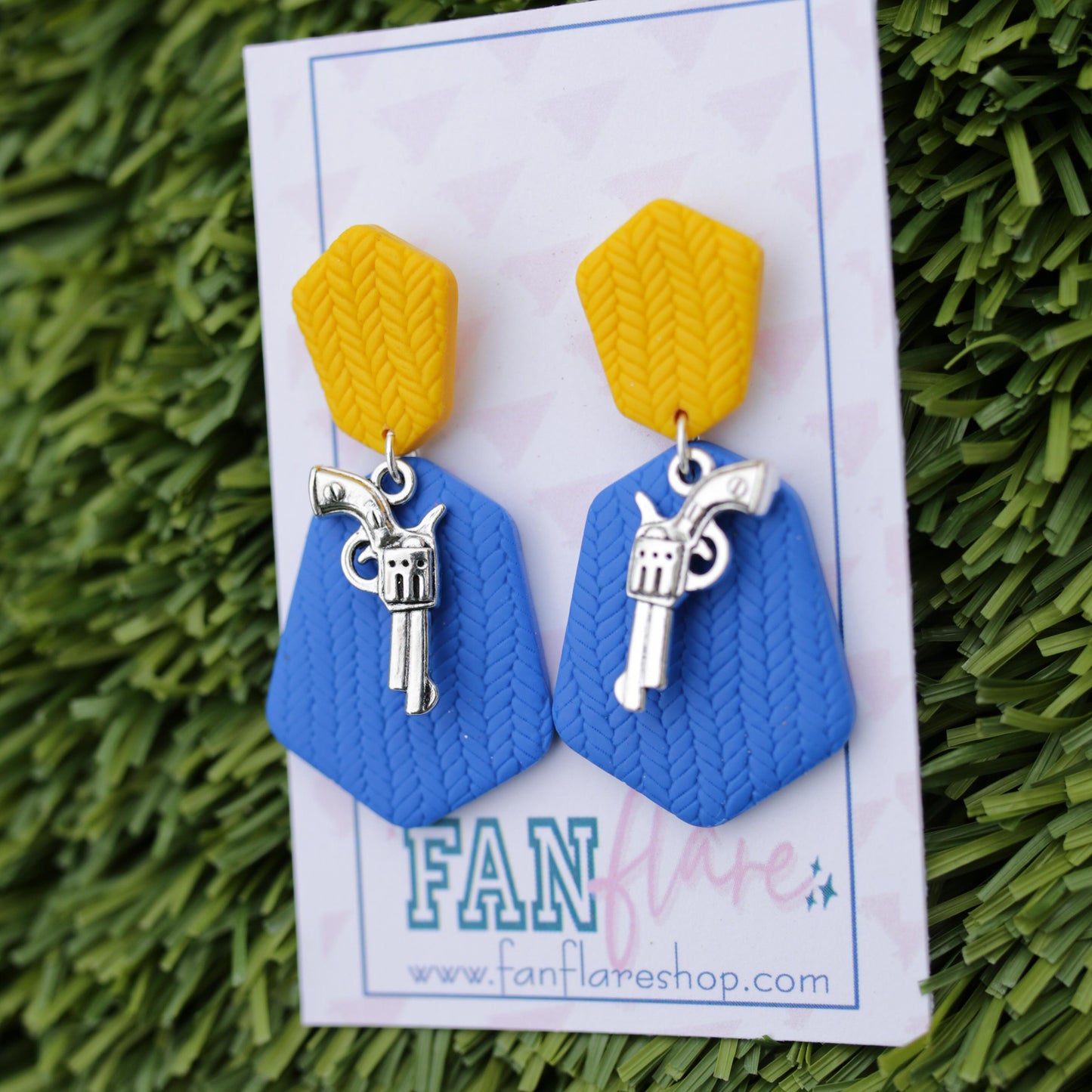 The Blue and Yellow Collection | Game Day Clay Earrings