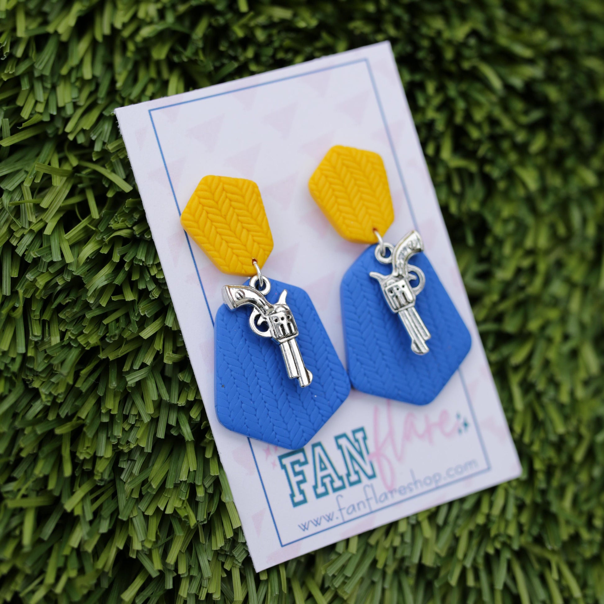 The Blue and Yellow Collection | Game Day Clay Earrings