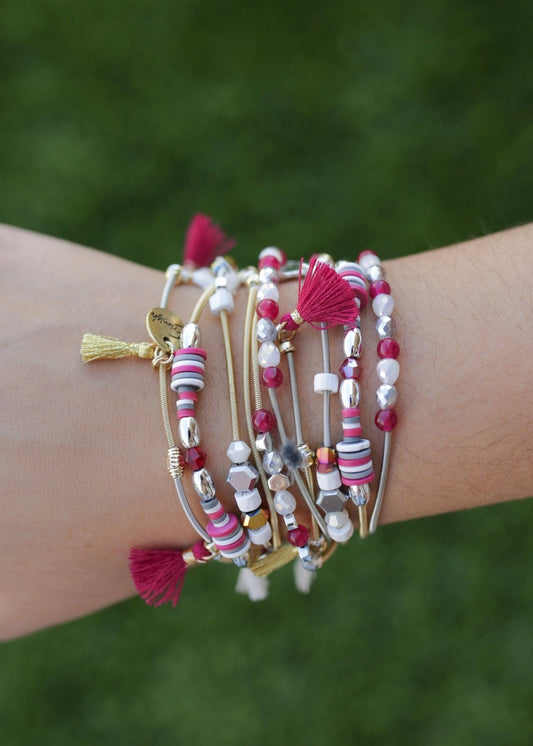 Cranberry Gray Slinky Game Day Stack - Fan Flare