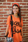 Orange + Black Metallic Letter Game Day Letter Top - Fan Flare