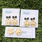 Game Day Clay Distressed Gold Soccer Earrings