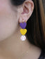 Game Day Clay Love and Baseball Earrings / Choose Your Team Colors