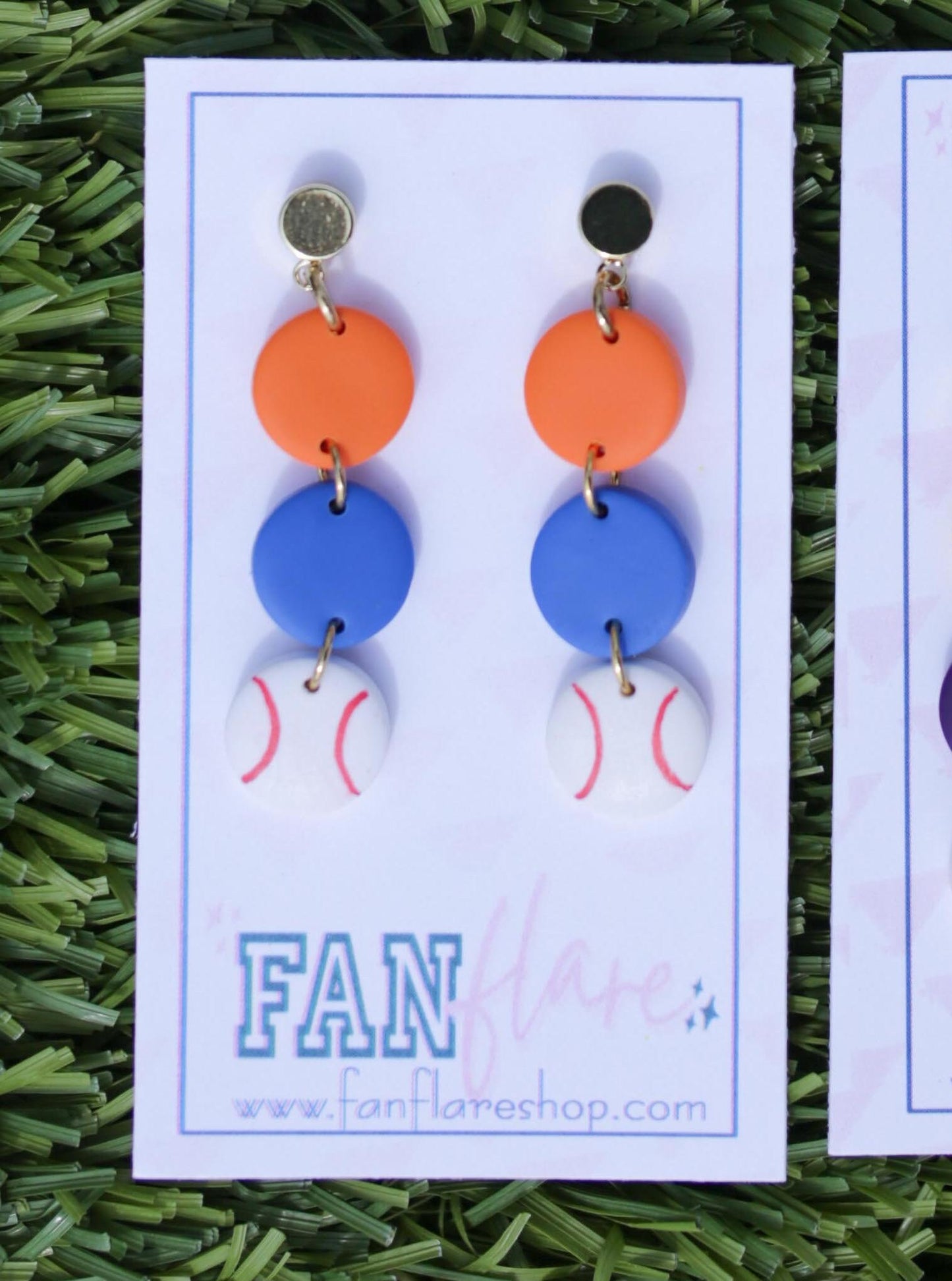 Game Day Clay Baseball Earrings / Choose Your Team Colors