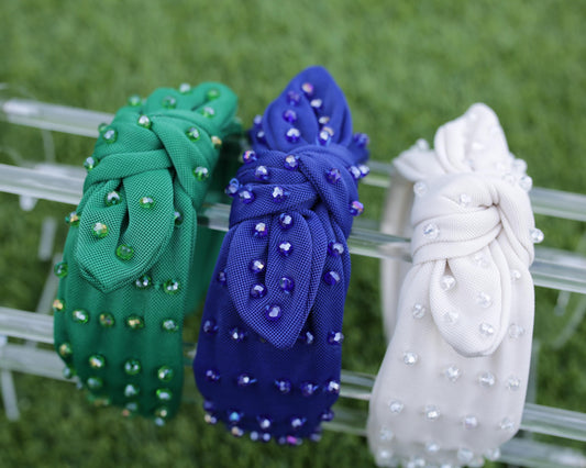 Game Day Beaded Tie Knot Headband