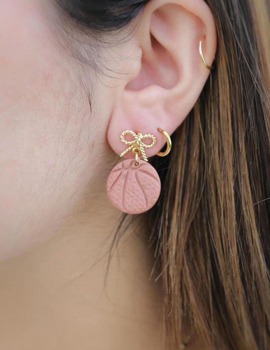 Basketball Clay Earrings | Game Day