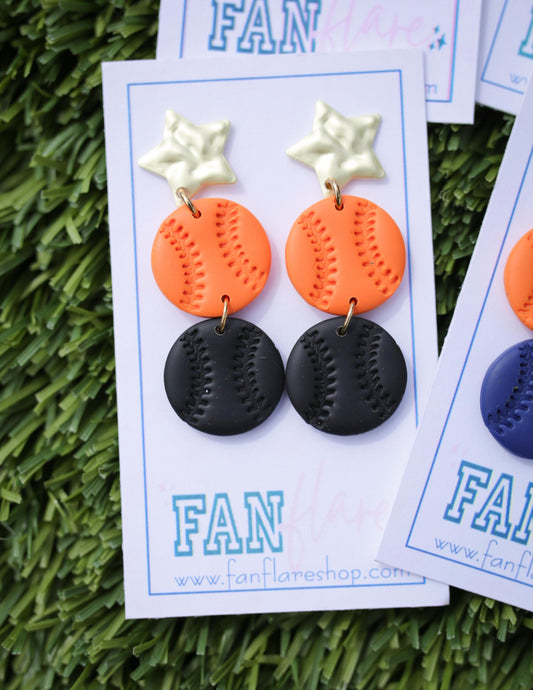 Game Day Clay Baseball Earrings