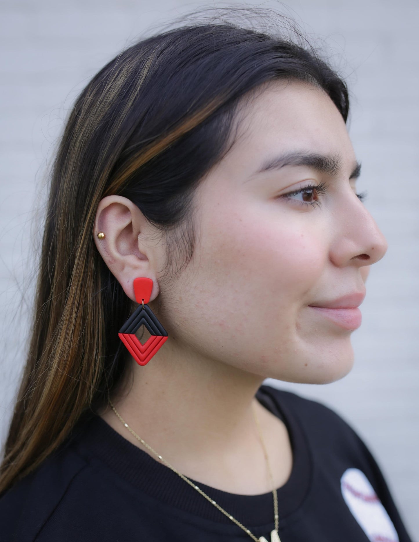 Game Day Clay Diamond Color Block Earrings / Choose Your Team Colors