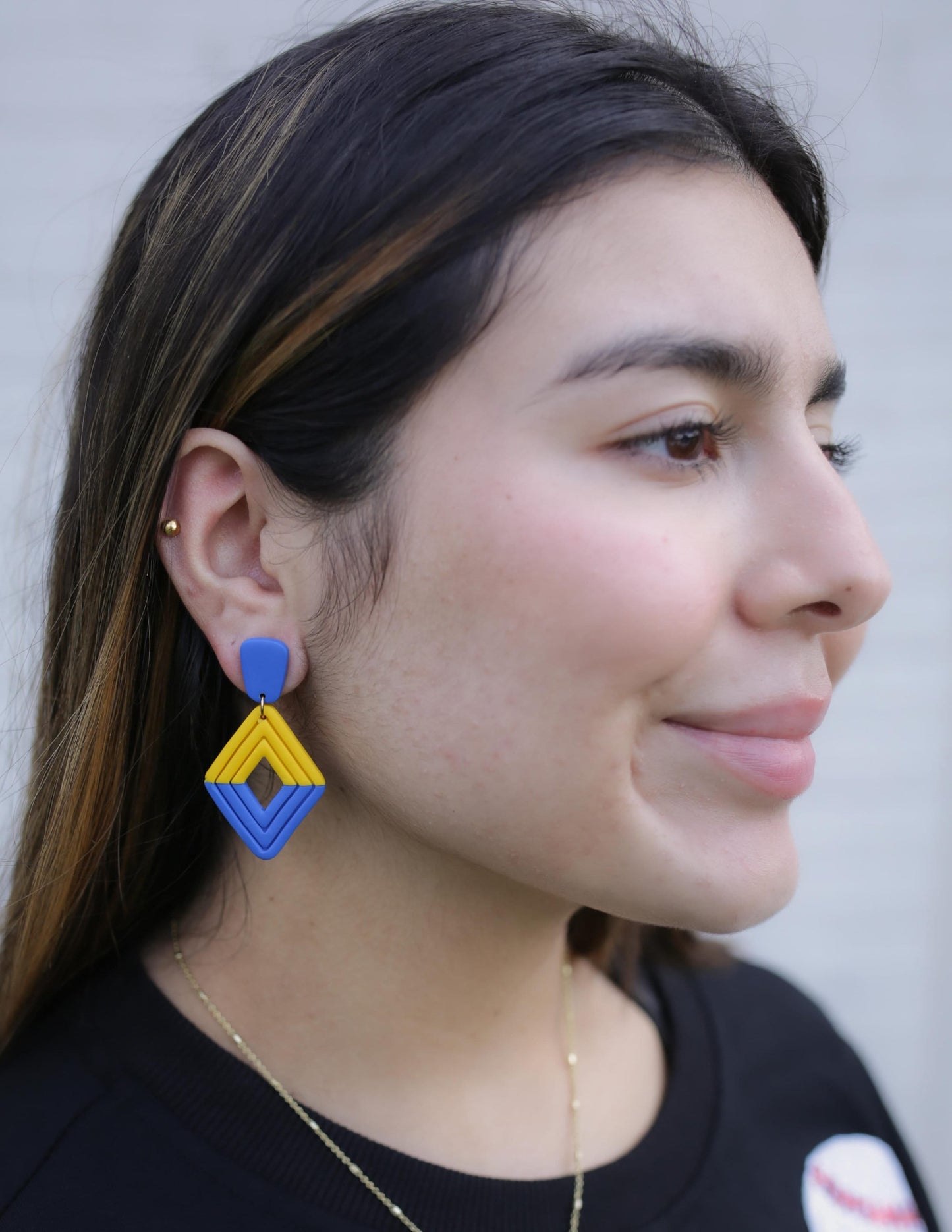 Game Day Clay Diamond Color Block Earrings / Choose Your Team Colors