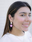 Game Day Clay Pink and Gold Star Baseball Earrings