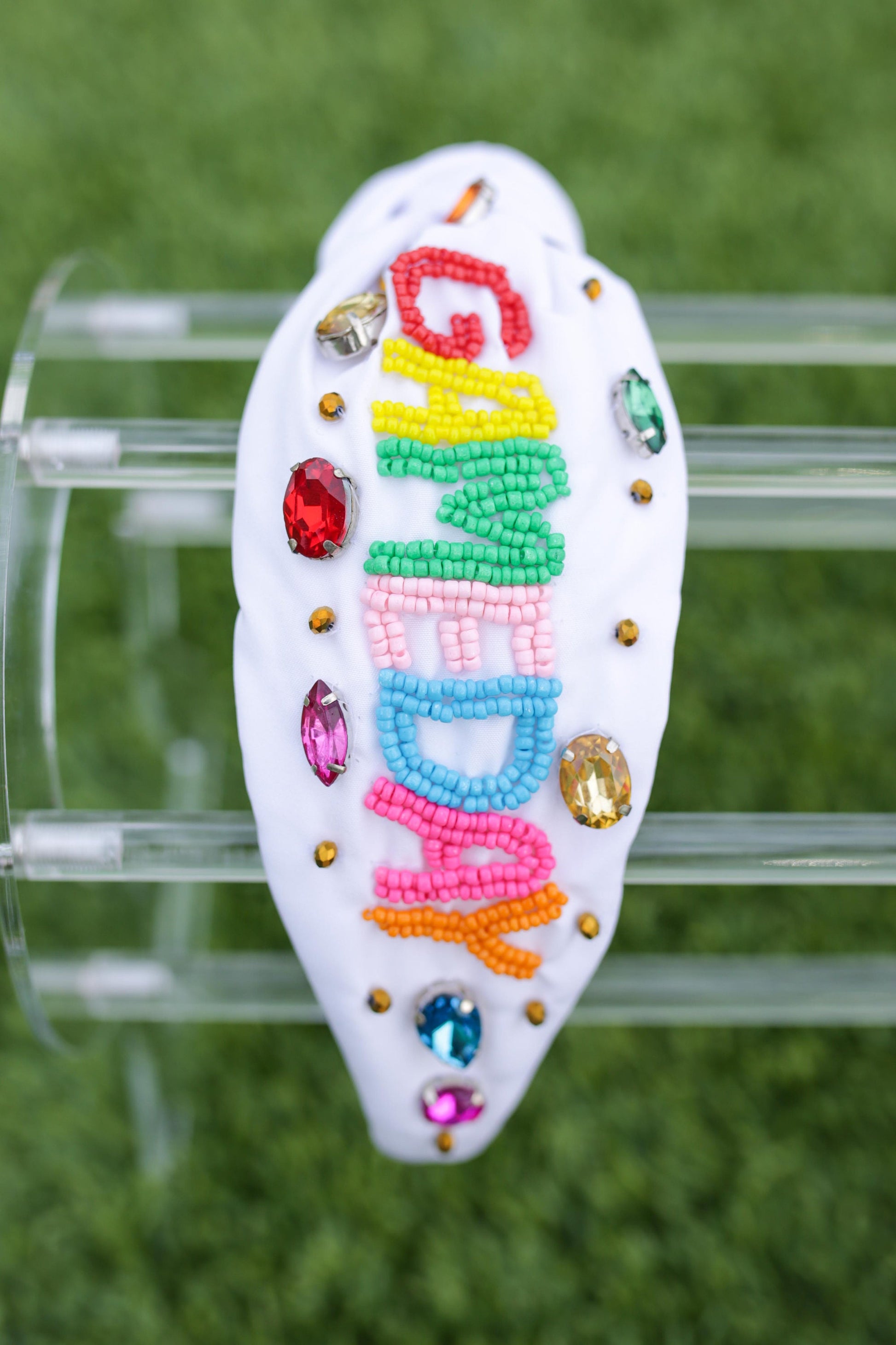 Seed Bead GAMEDAY Knot Headband / Choose Your Team Colors