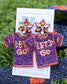 Beaded LET'S GO Football Jersey Game Day Earrings |