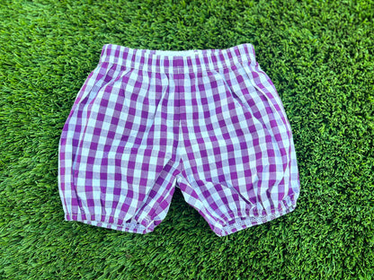 Girls Gingham Bubble Game Day Shorts