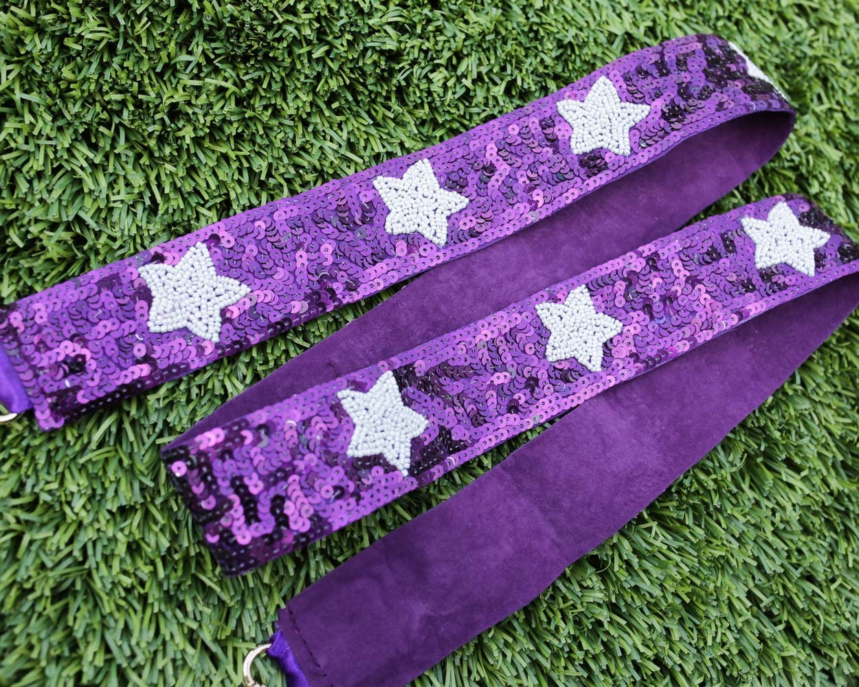 Sequin Star Game Day Bag Straps, Beaded Bag Strap, Stadium Bag Strap