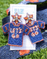 Beaded LET'S GO Football Jersey Game Day Earrings |