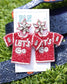 Beaded LET'S GO Football Jersey Game Day Earrings |