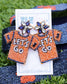 Beaded LET'S GO Football Jersey Game Day Earrings |