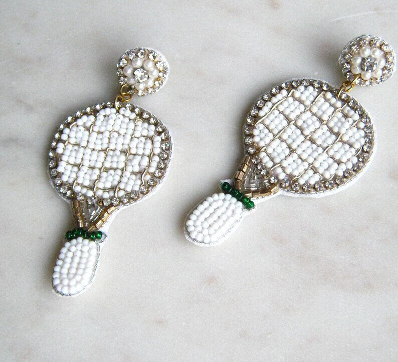 Tennis Collection Beaded Game Day Earrings